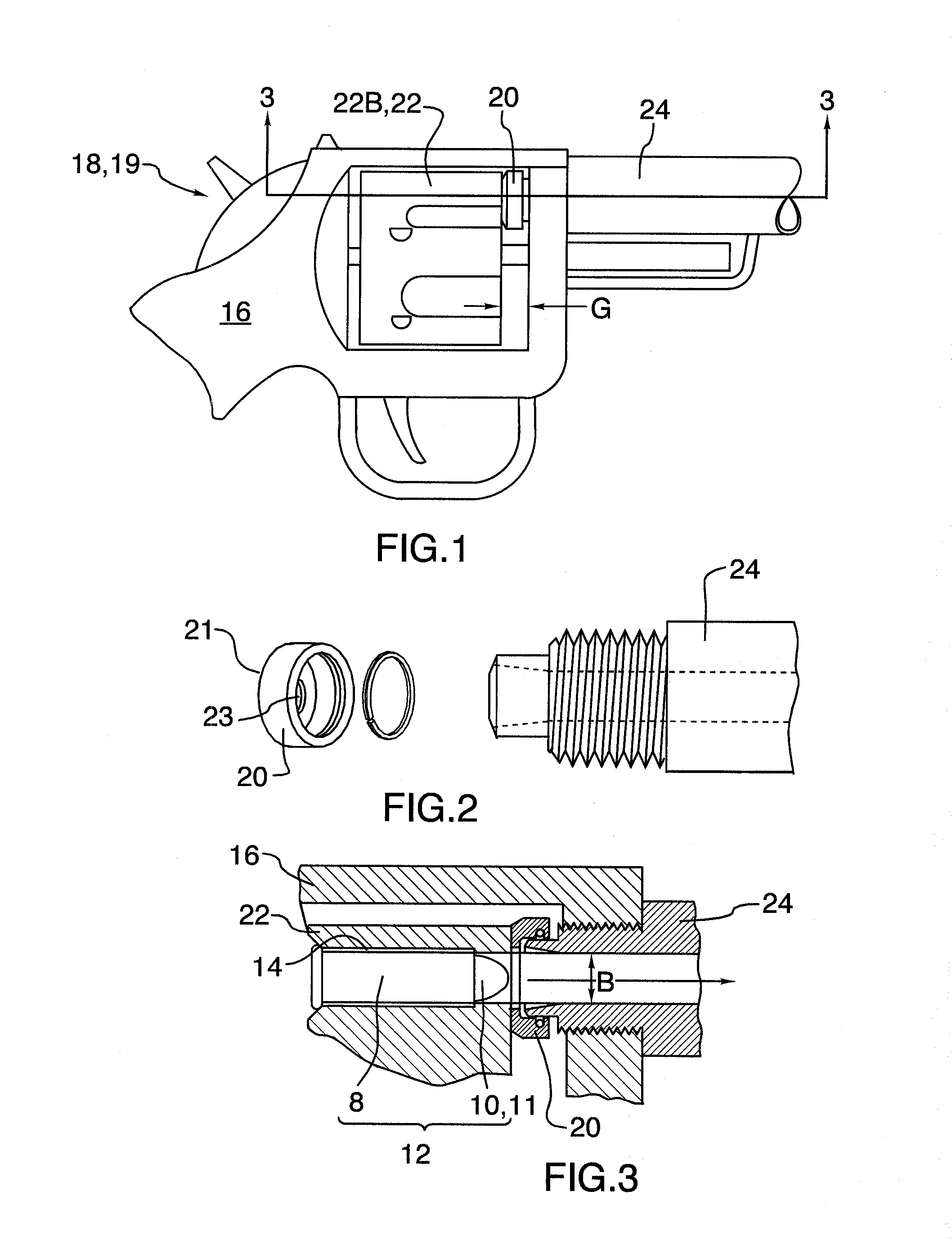 Gap seal for gun