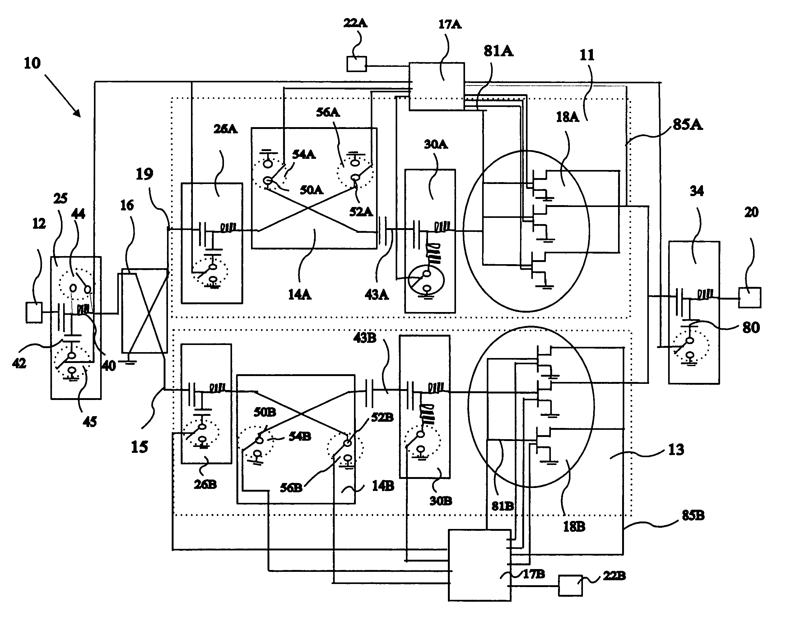 Electronically programmable multimode circuit