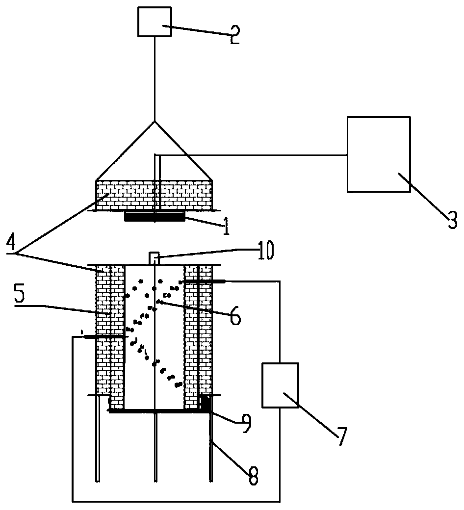 Test system and method for seepage situation of fused salt leaked from photo-thermal power generation and heat storage system in foundation