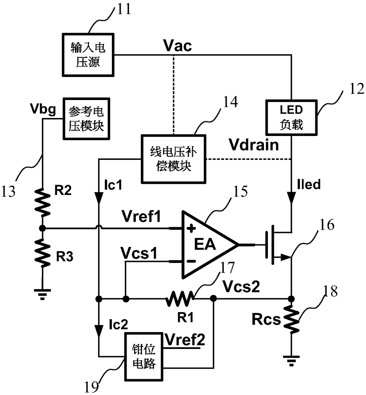 A kind of led linear driver, driving circuit, chip and driving method