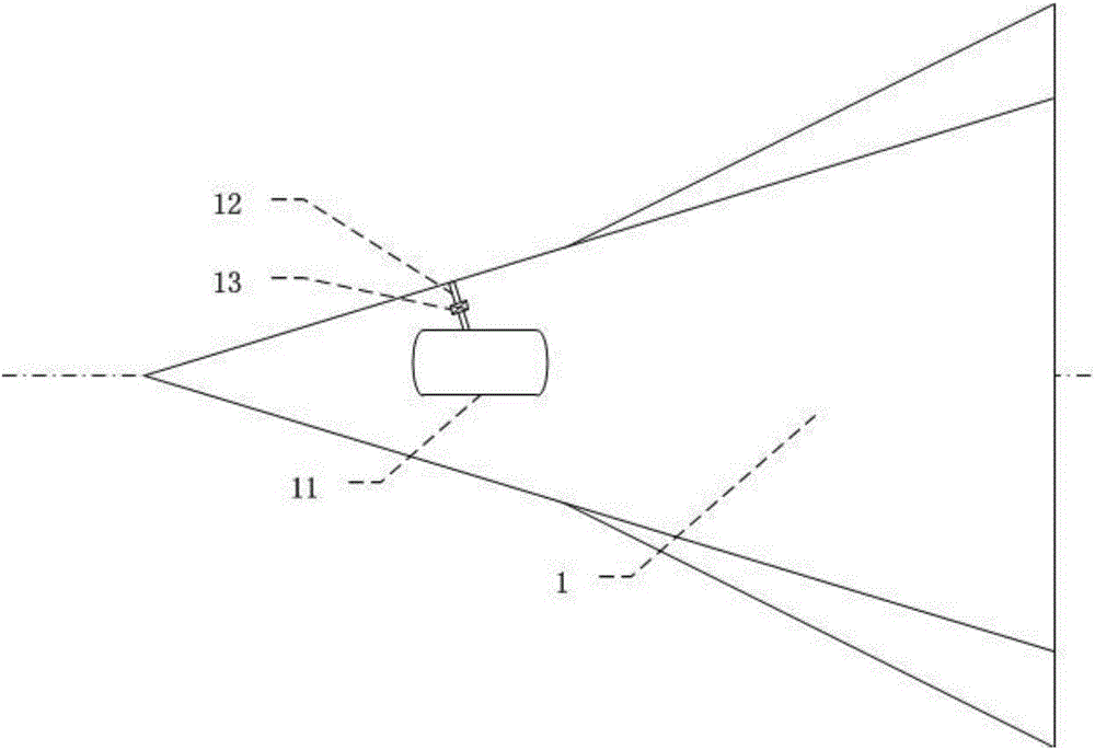 Method for reducing heat of hypersonic velocity aircraft based on shock wave control