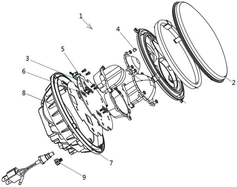 Intelligent automobile headlamp assembly