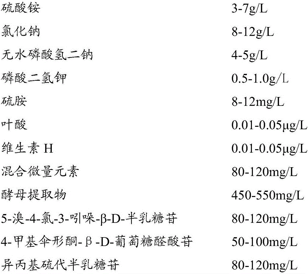 Enzyme substrate culture medium capable of simultaneously detecting two fecal pollution indicator bacteria and application thereof