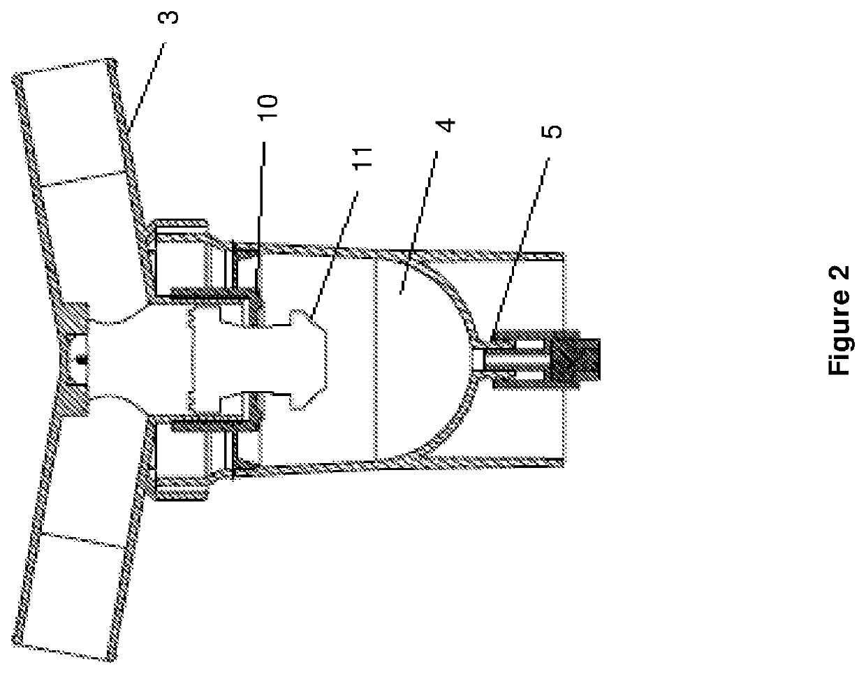 Coaxial and double lumen breathing circuit systems having a lung pressure measurement port and closed system water trap which can be drained with an enjector