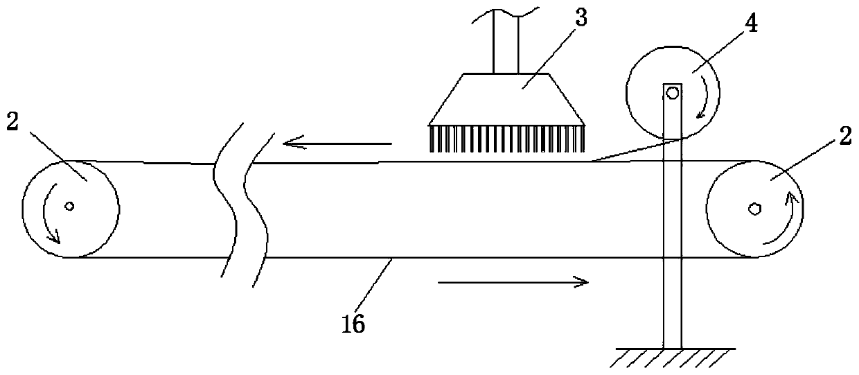 Paper making felt needle machine unrolling device