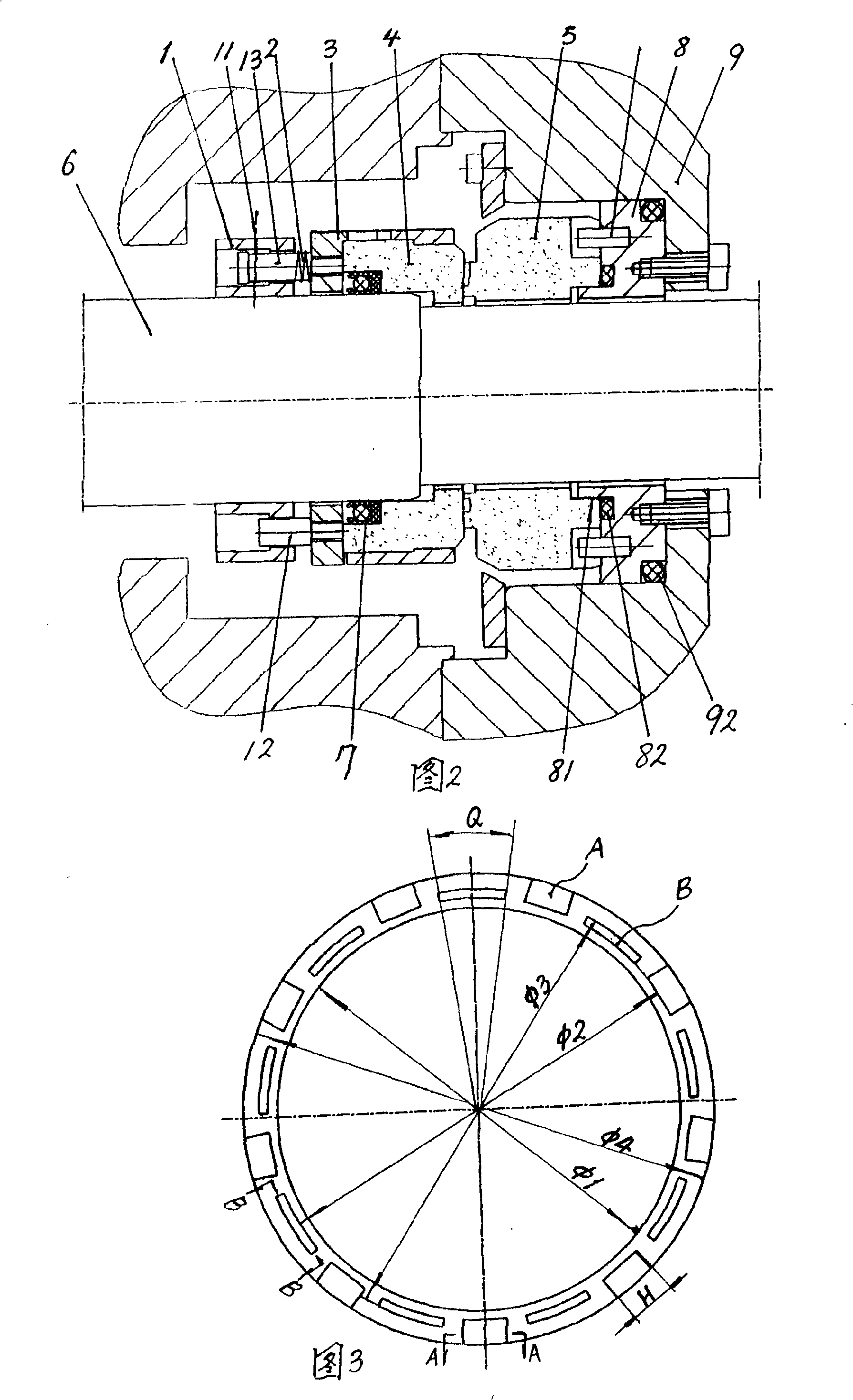 High pressure resistant spring type mechanical sealing device