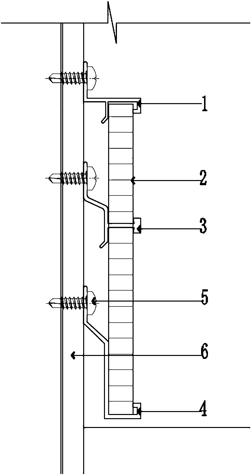 Assembled indoor exposed frame wall brick system and construction method thereof