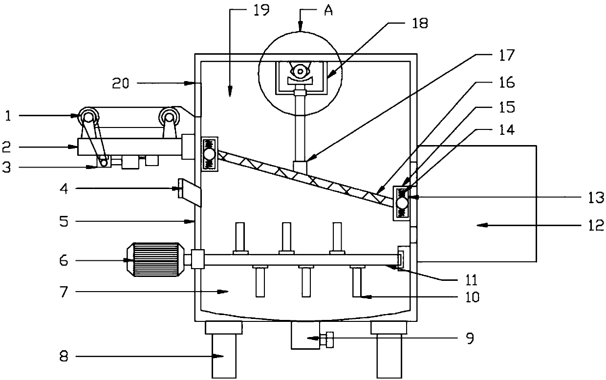 Contaminated soil stabilizing treatment device for soil governing