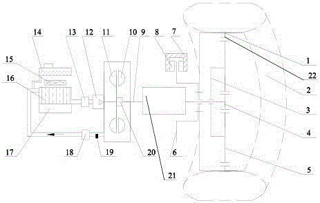 Electromechanical-hydraulic composite brake device of hub motor type heavy-duty vehicle