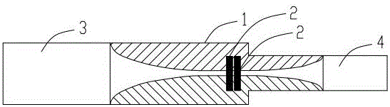 Single-sided quartz fin line double diode terahertz balanced type frequency doubling circuit