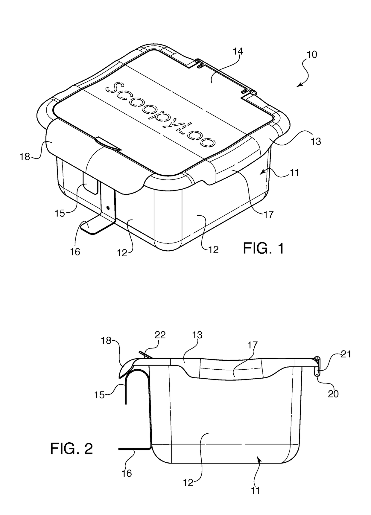 Waste container for a litter box