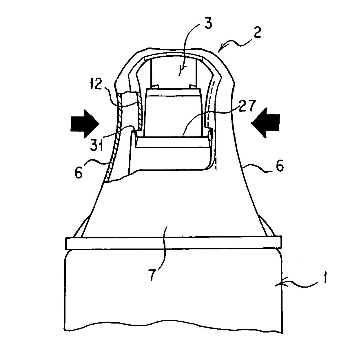 Head cap for aerosol type atomizer