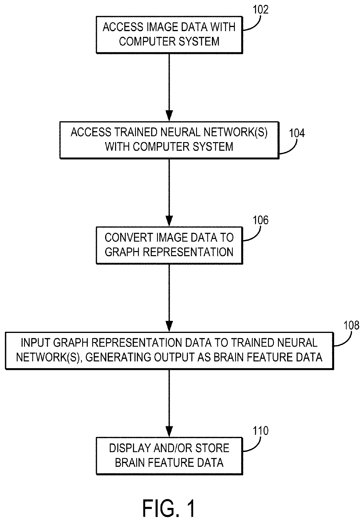 Brain feature prediction using geometric deep learning on graph representations of medical image data