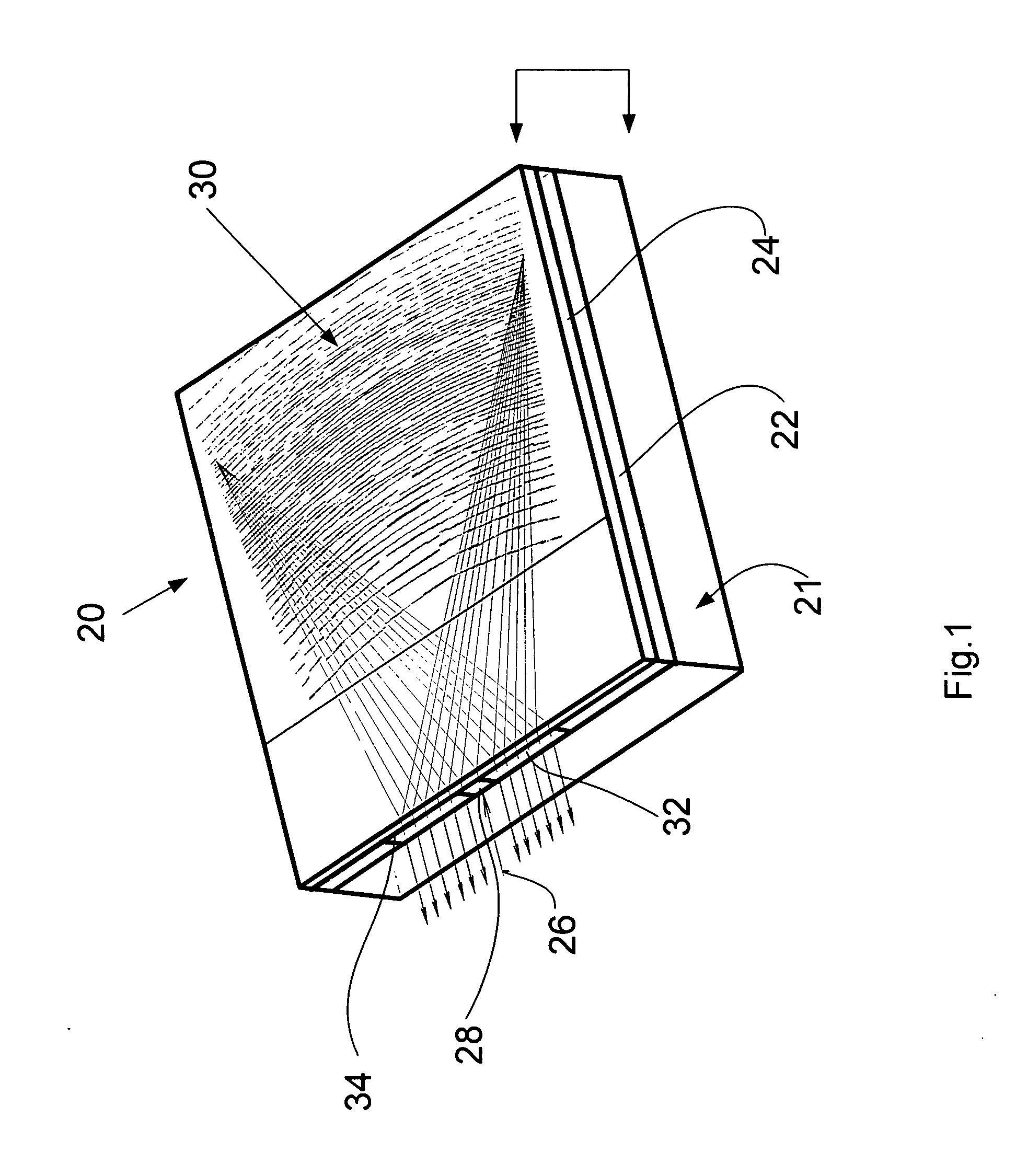 Optical integrated nanospectrometer and method of manufacturing thereof