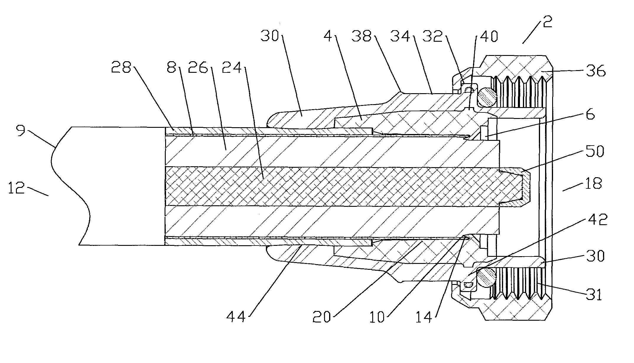 Friction weld coaxial connector and interconnection method