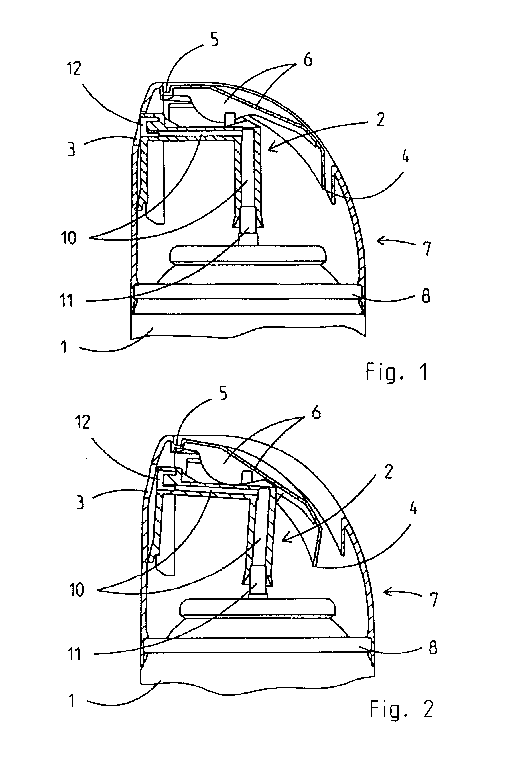 Cap with an angled spray channel for an aerosol container or a spray container