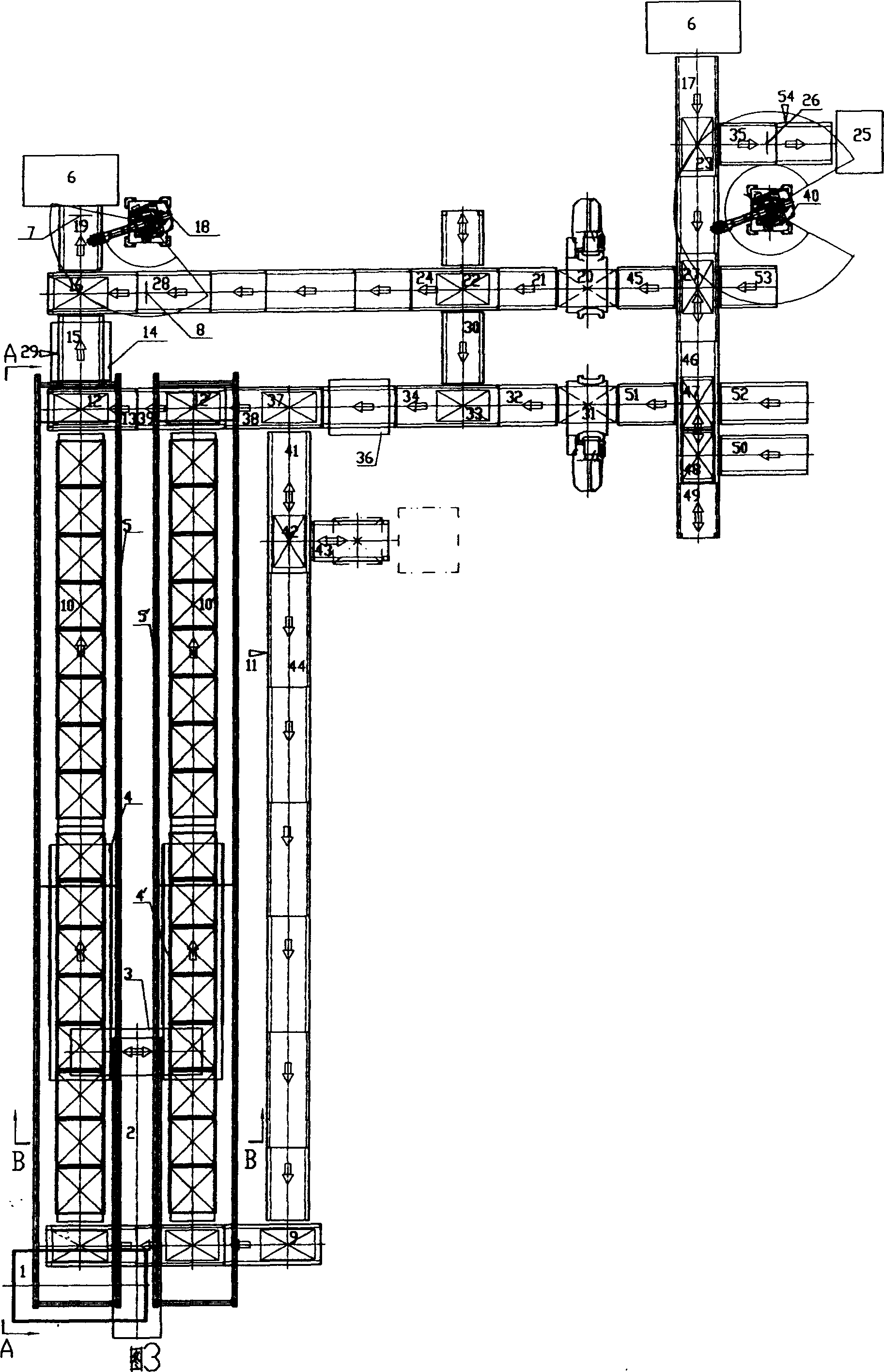 Finished tobacco shred automatic box type storage and transfer technology