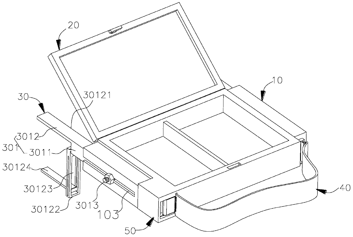 Portable nursing box allowing oral cavity nursing apparatus to accommodate