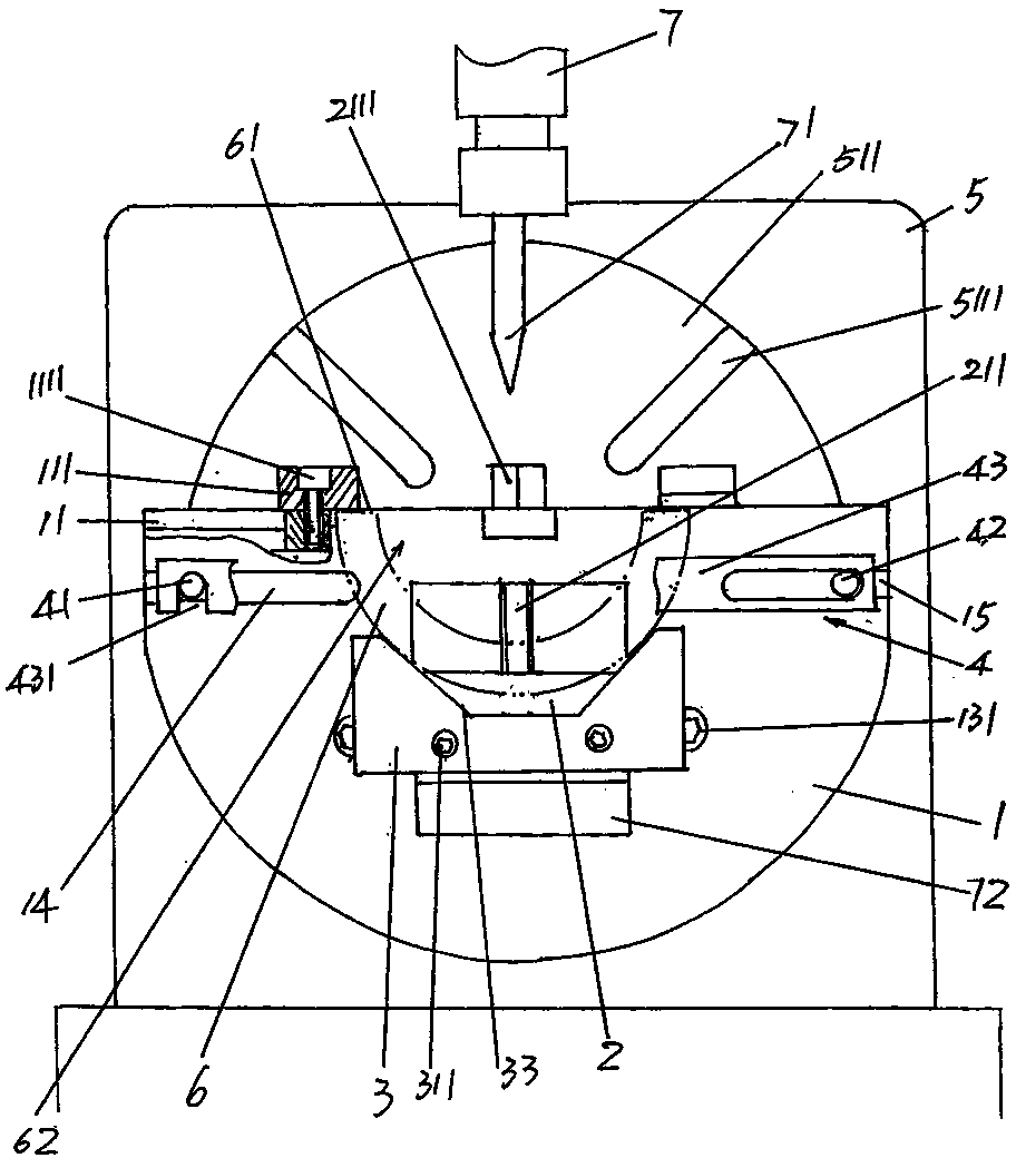 Work fixture for glass mould machining