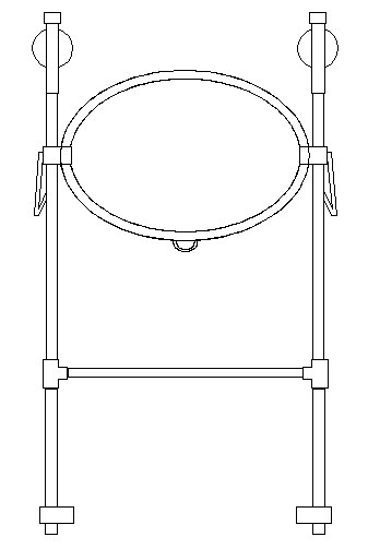 Insulating flexible ladder head antiskid device