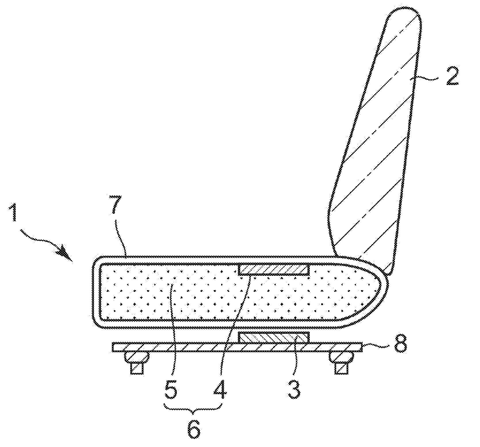 Deformation detection sensor and production of the same