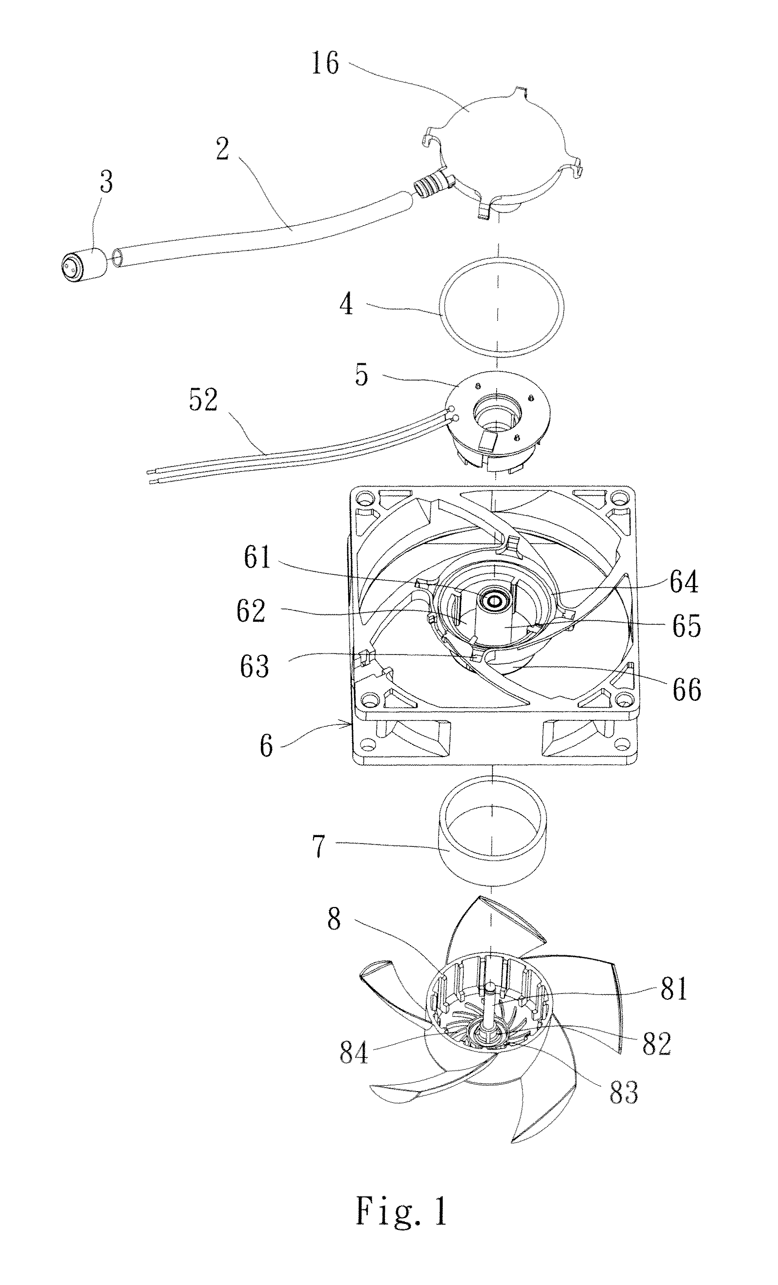 Water-proof dust-proof and salty-mist-proof cooling fan