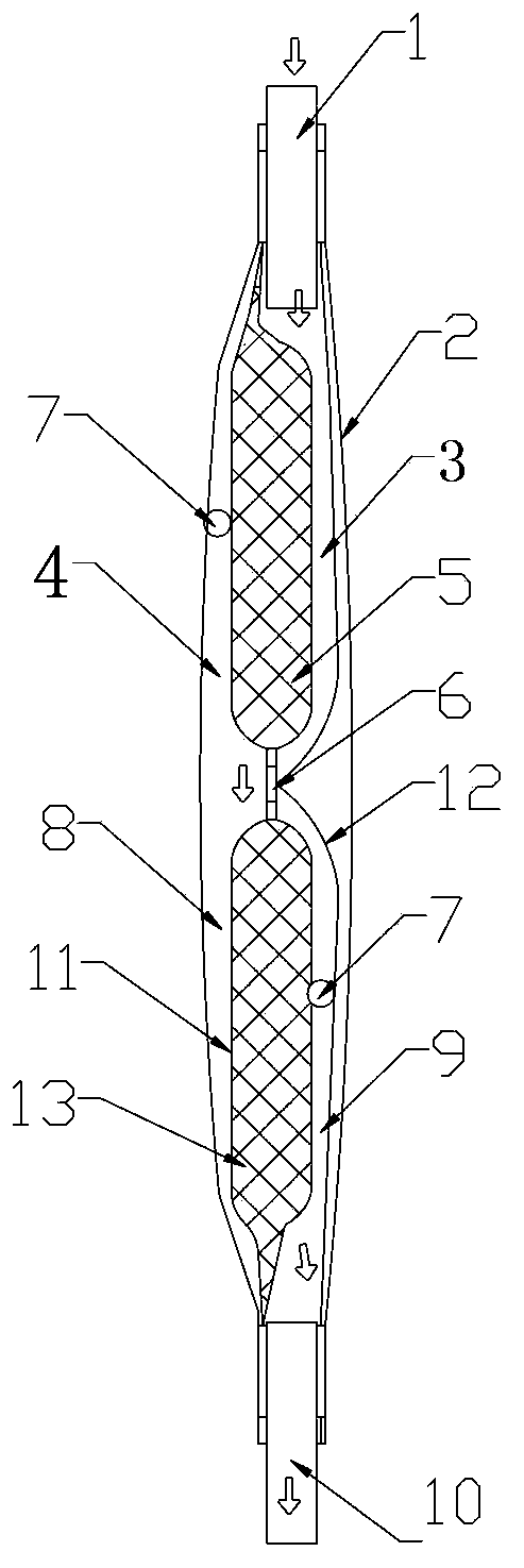 Leukocyte-depleted cell filter with multiple filtering units