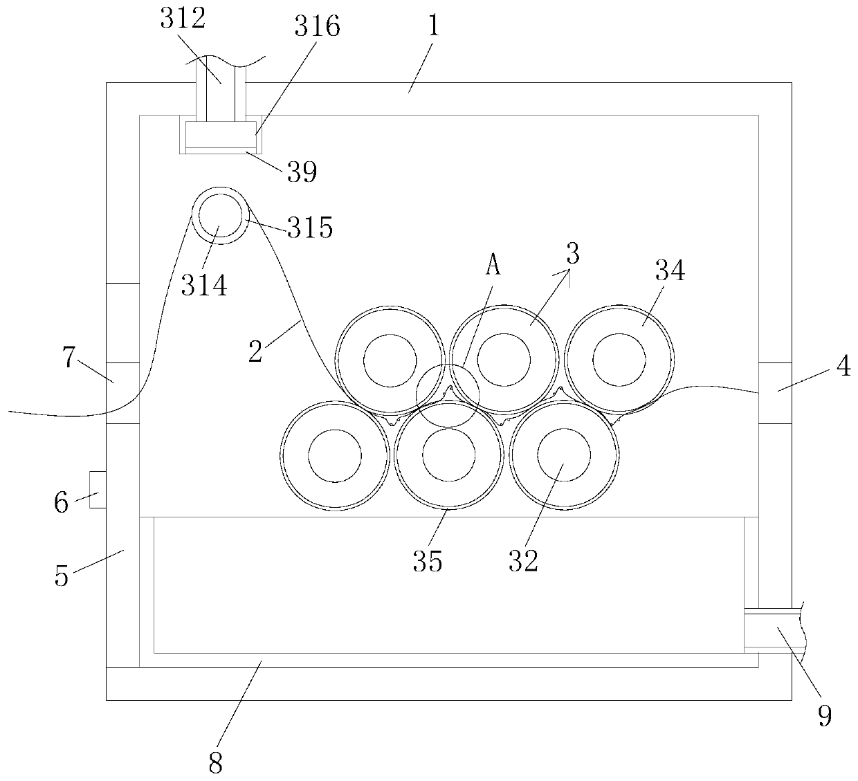 Cloth drying dehydrating device for textile processing