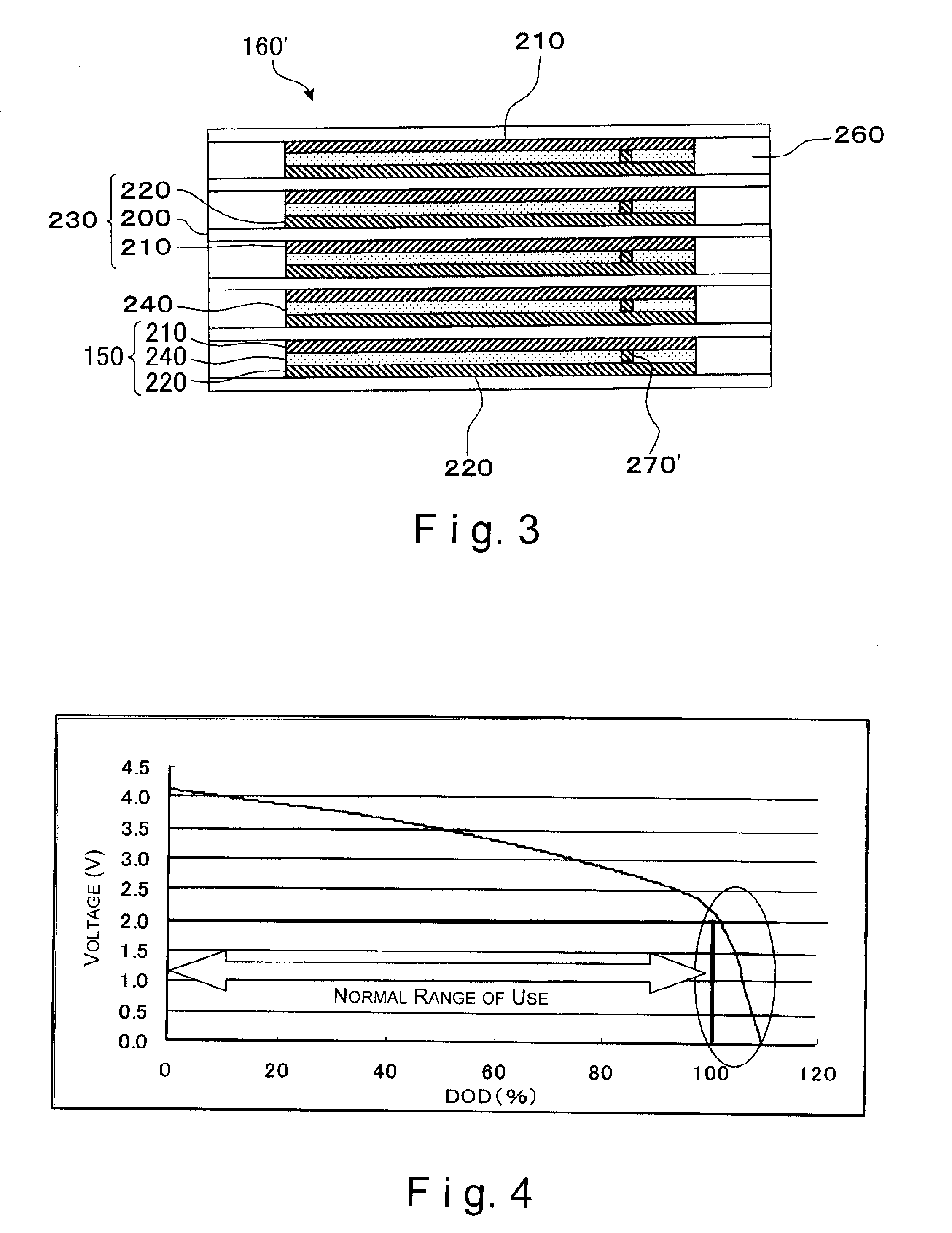 Battery, assembled battery unit, vehicle equipped with battery, and battery voltage adjusting method