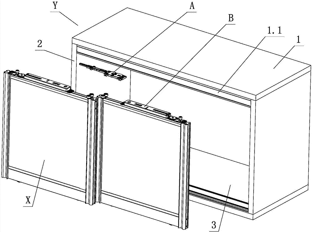 Adjustable positioning damping structure of furniture sliding door