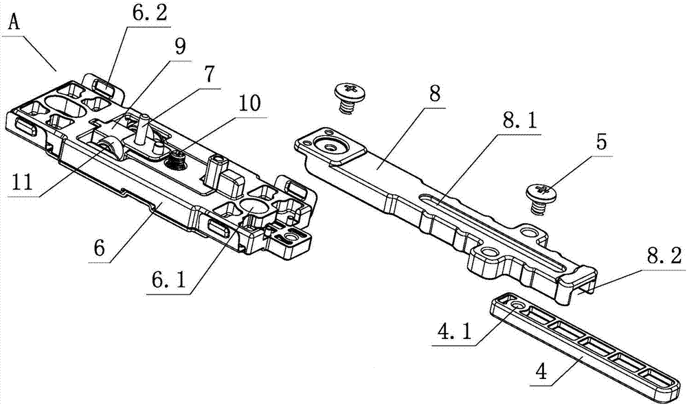 Adjustable positioning damping structure of furniture sliding door