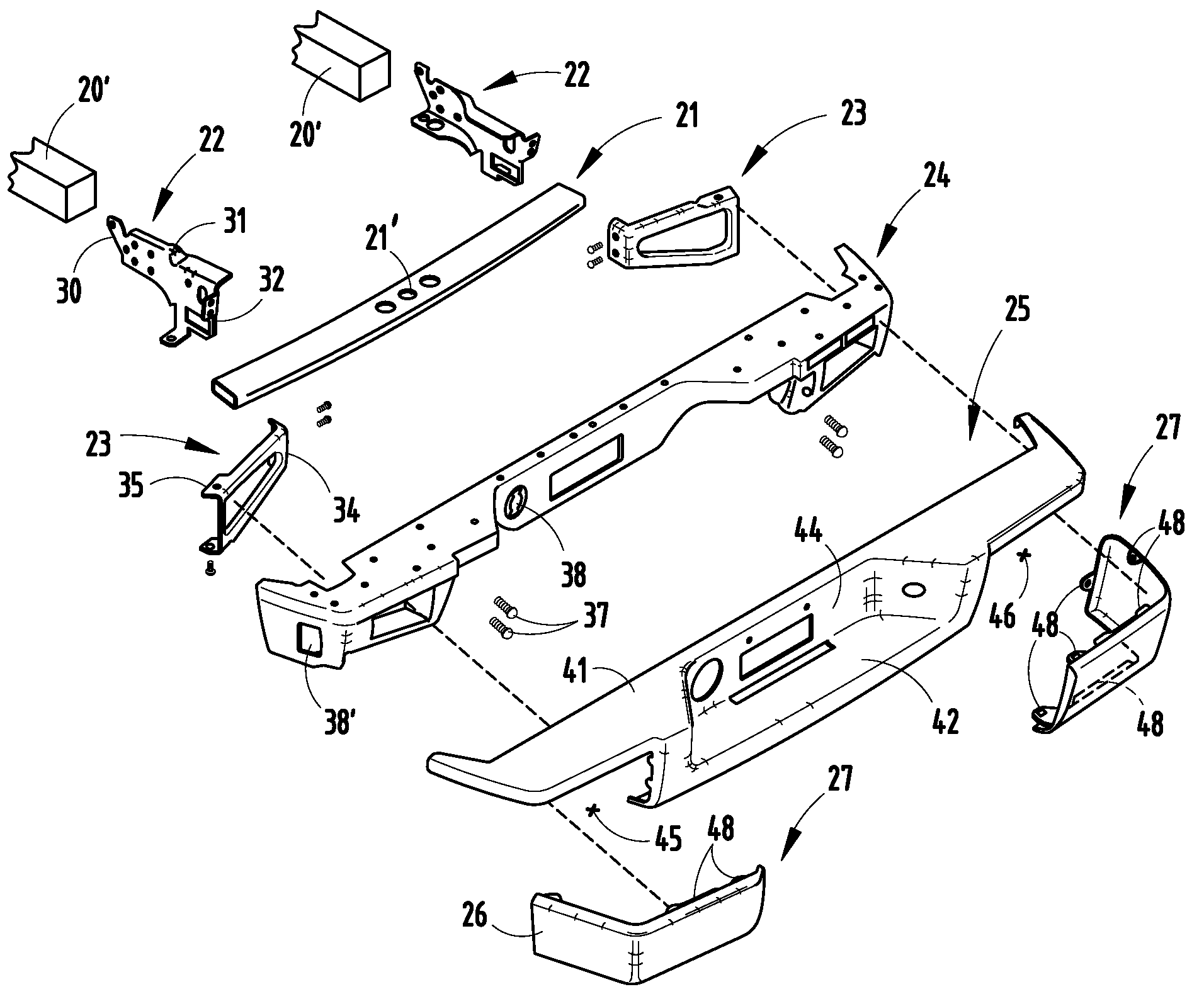 Hybrid bumper with trim