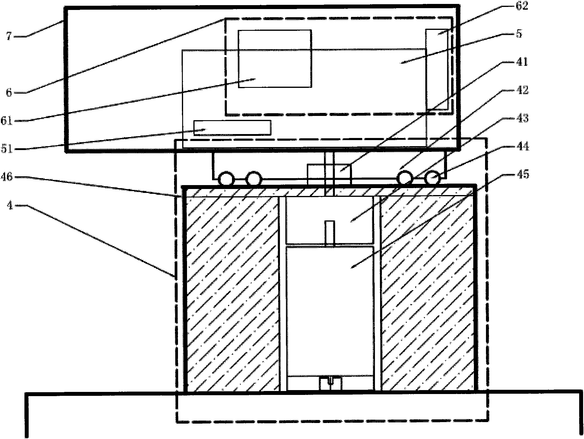 Rotary laser visual linear array space identification and positioning system