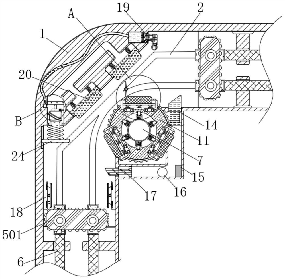 Intelligent curve transportation device with automatic arrangement and electricity saving functions