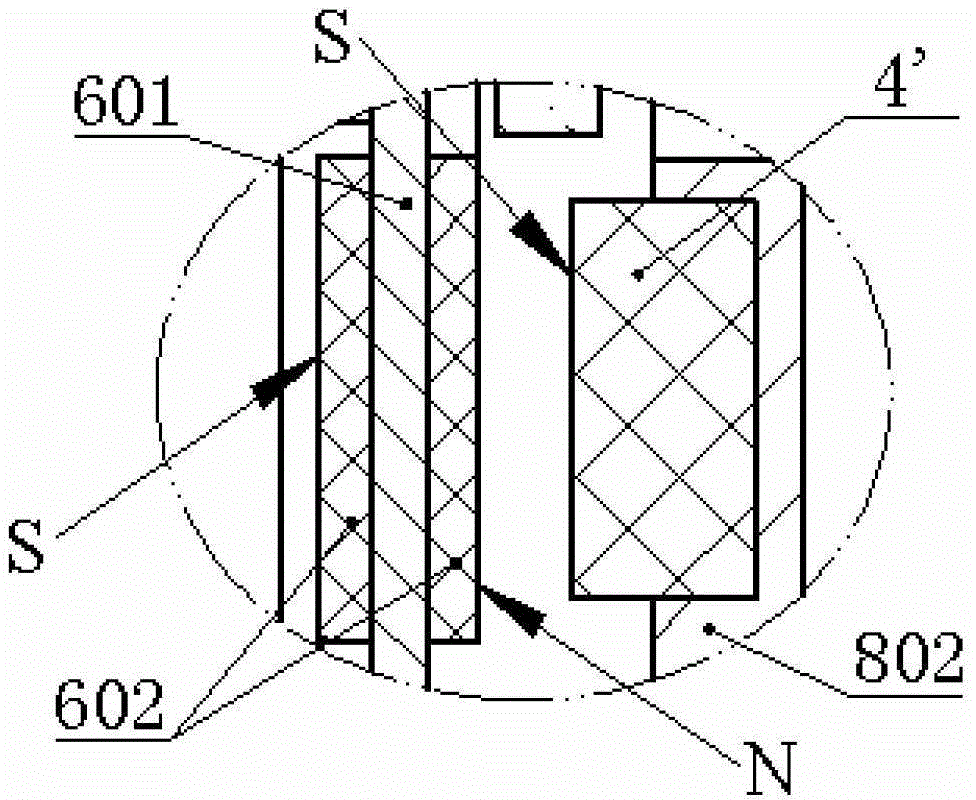 Magnetic force coupling axial excitation-based rotary disk type piezoelectric generator