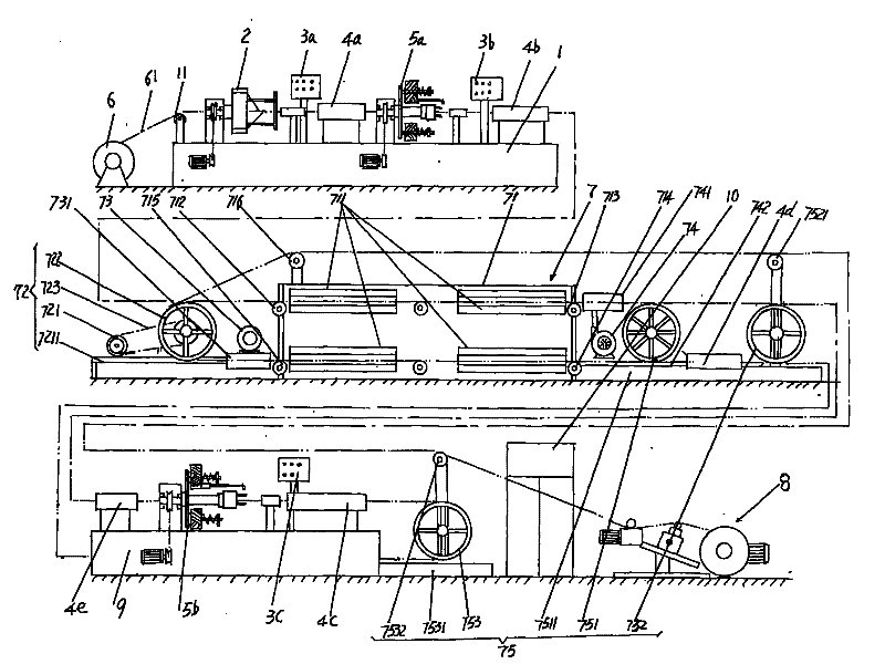 Film yarn covering and wrapping machine