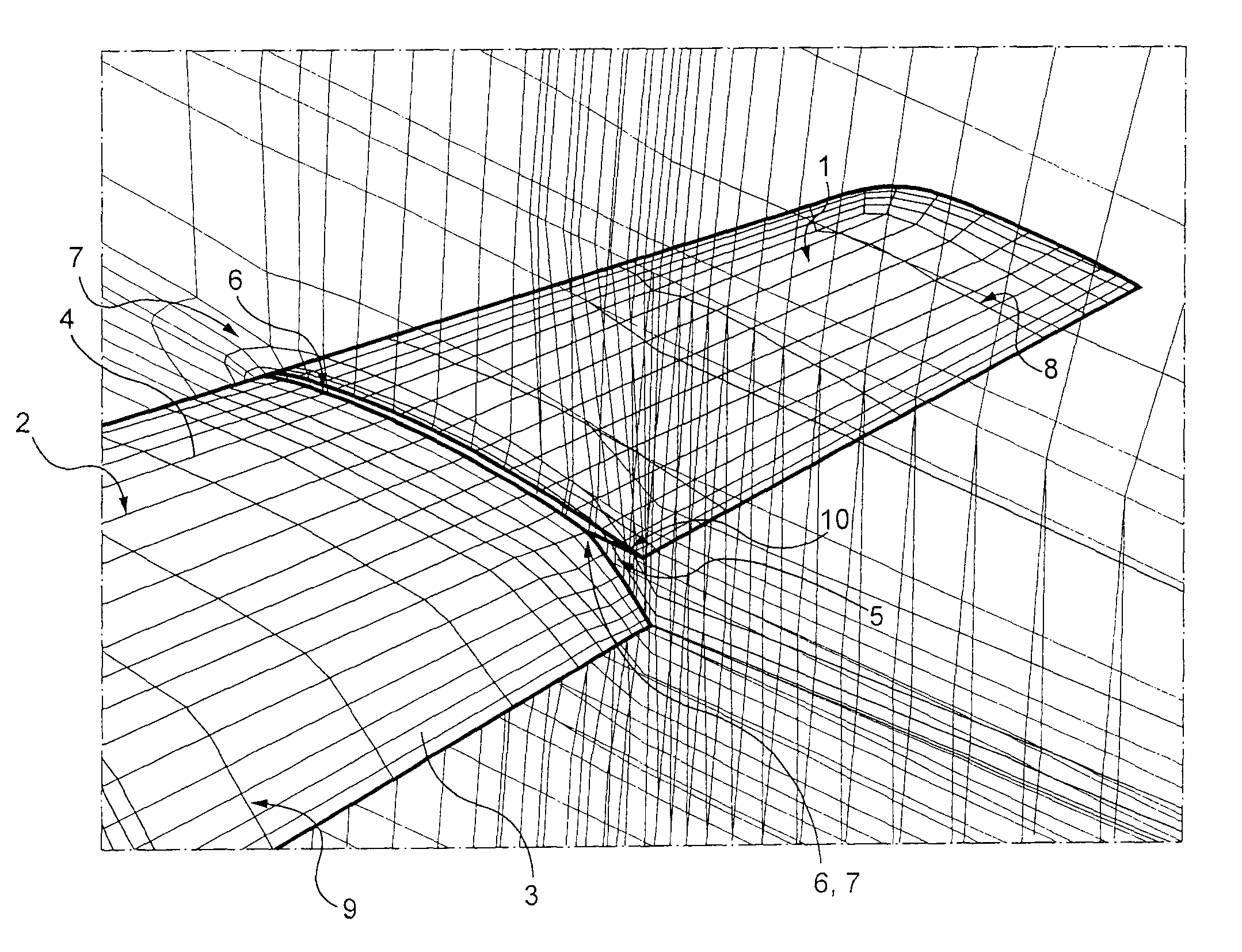 Method of predicting the aerodynamic behavior of an aircraft element