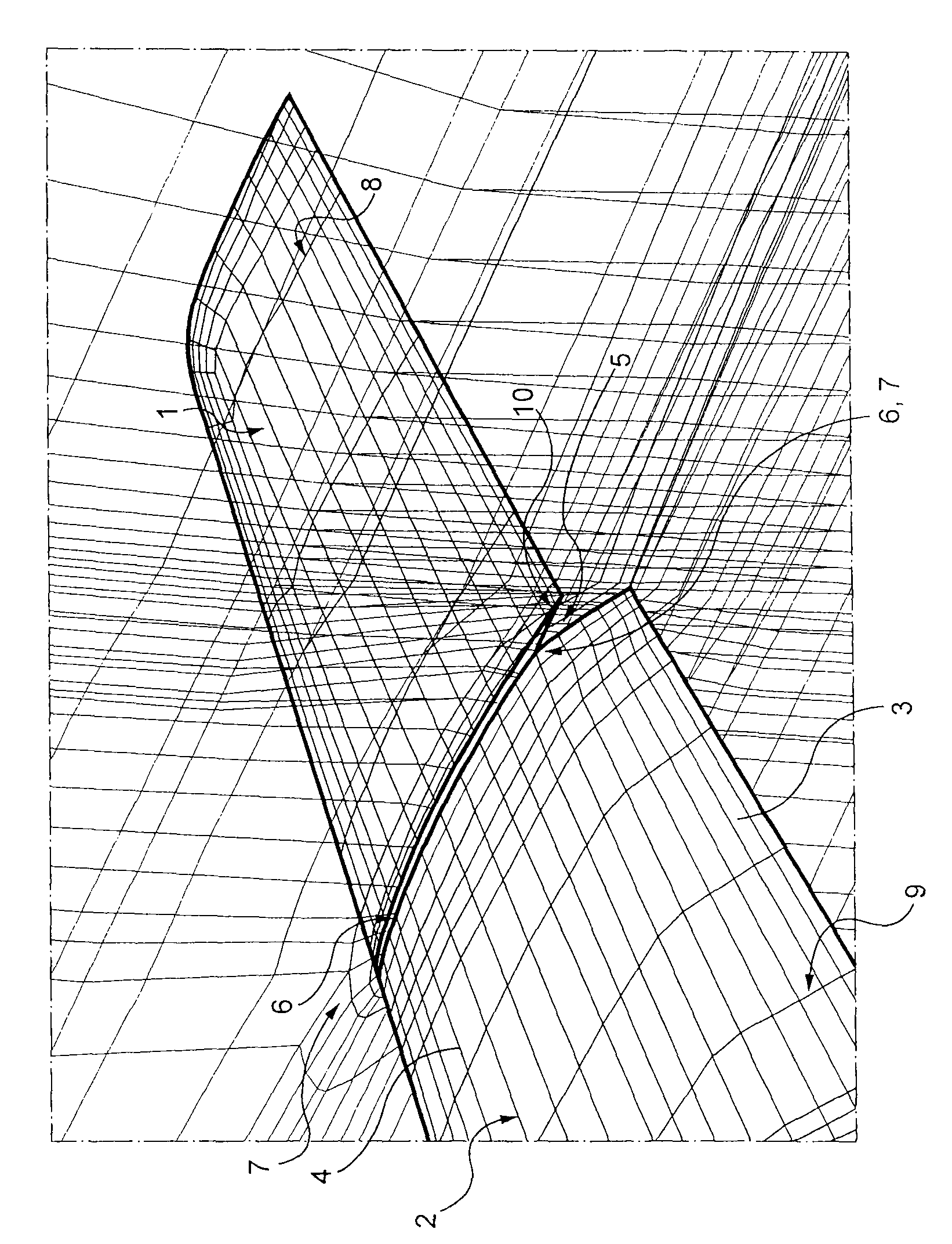 Method of predicting the aerodynamic behavior of an aircraft element