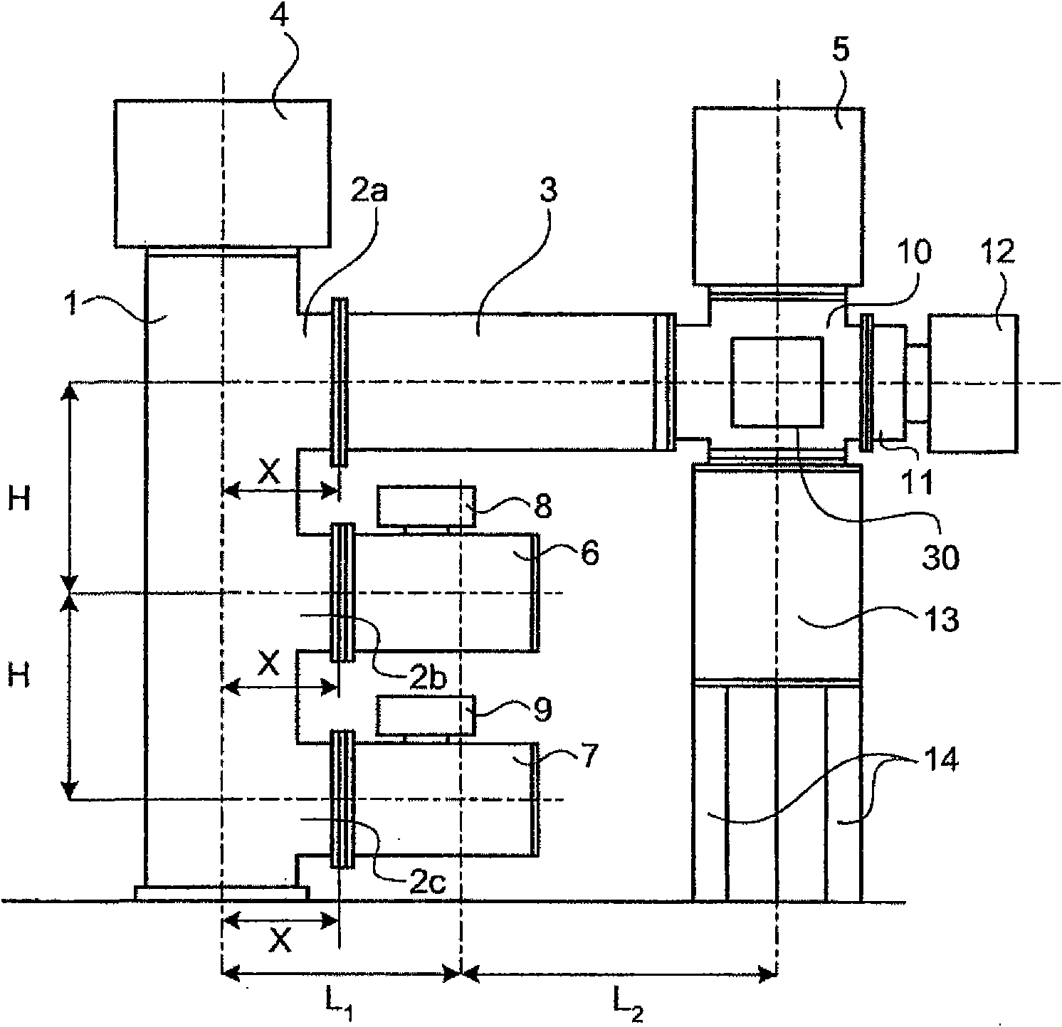 Gas insulation switching device