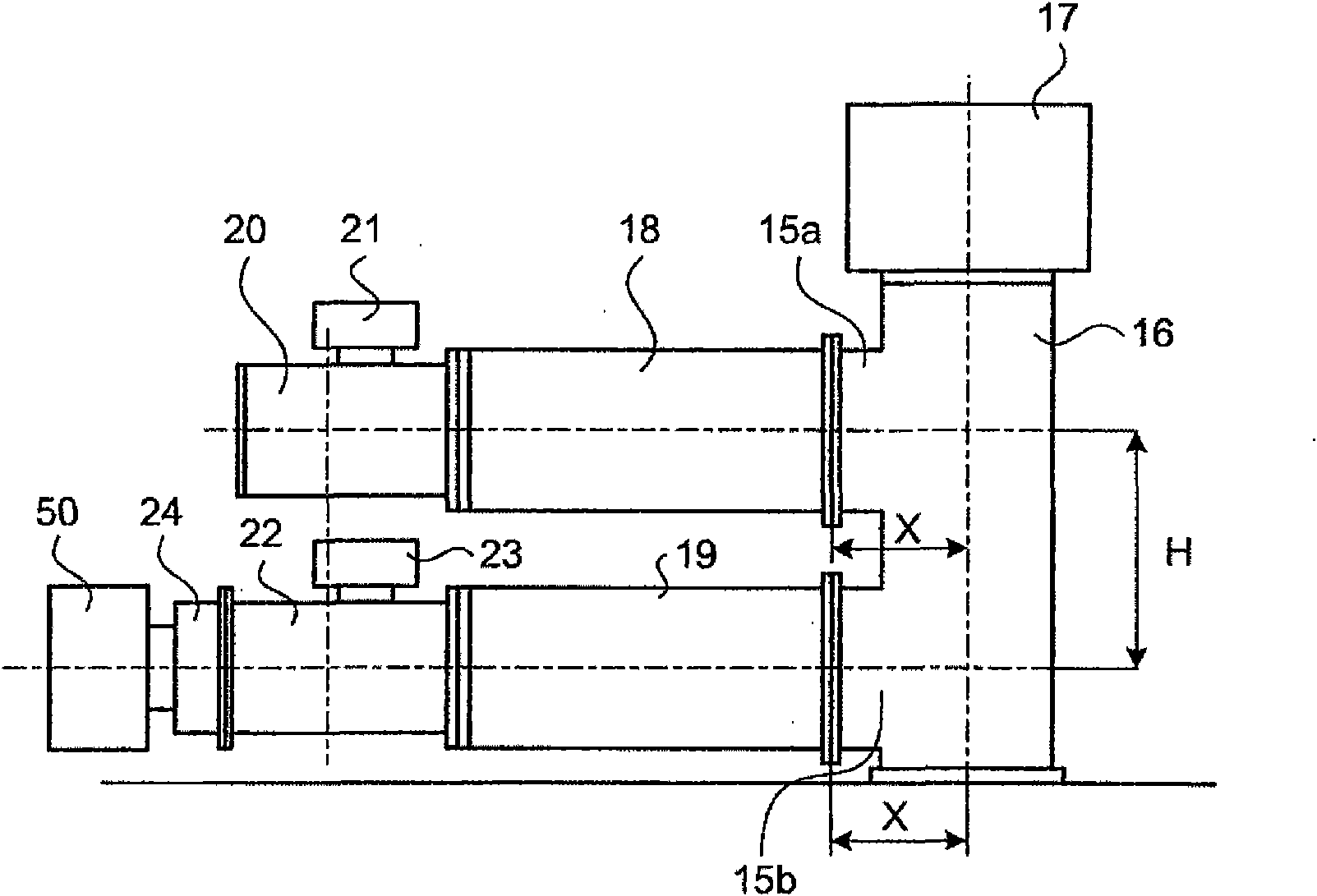 Gas insulation switching device