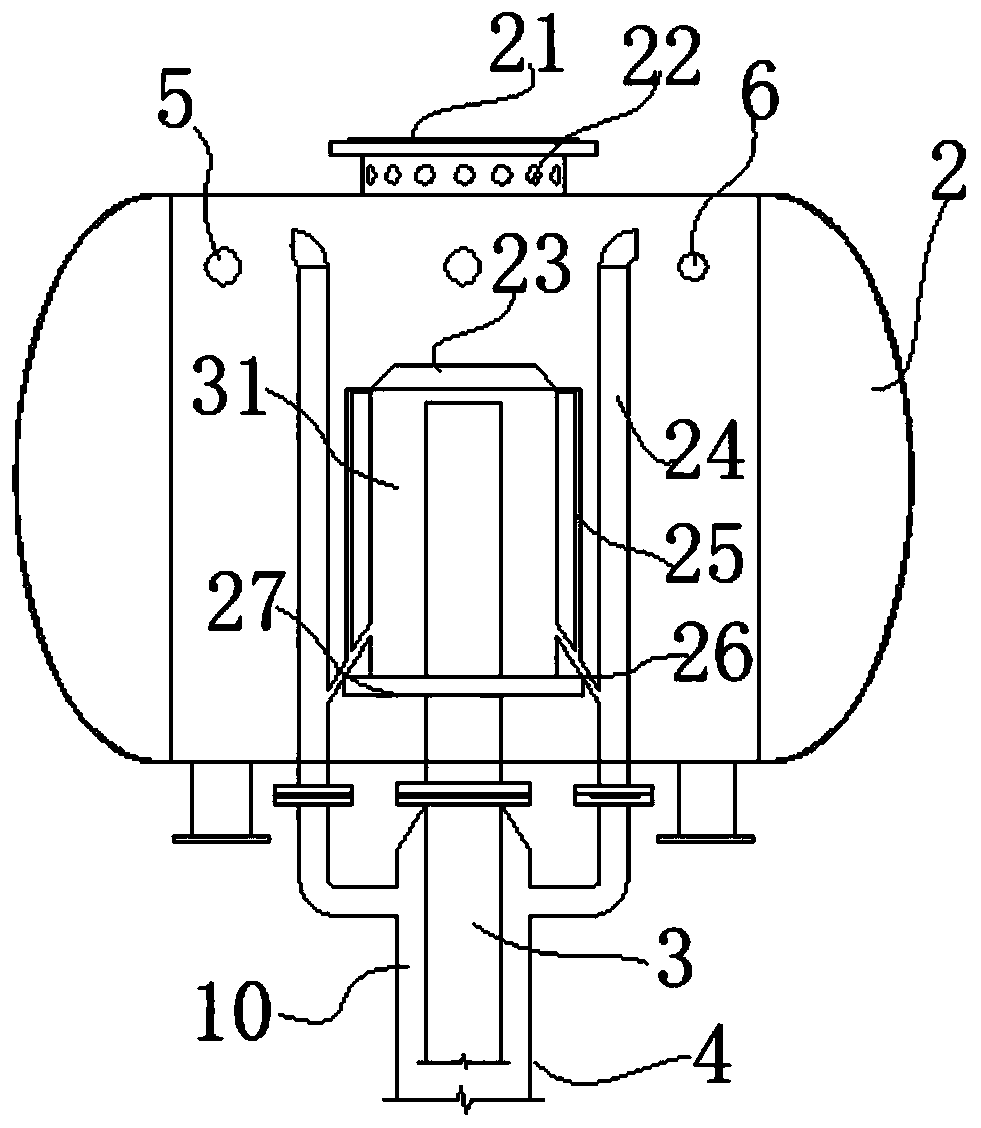 Water distributing device of wastewater treatment and pulse type water distributing method thereof