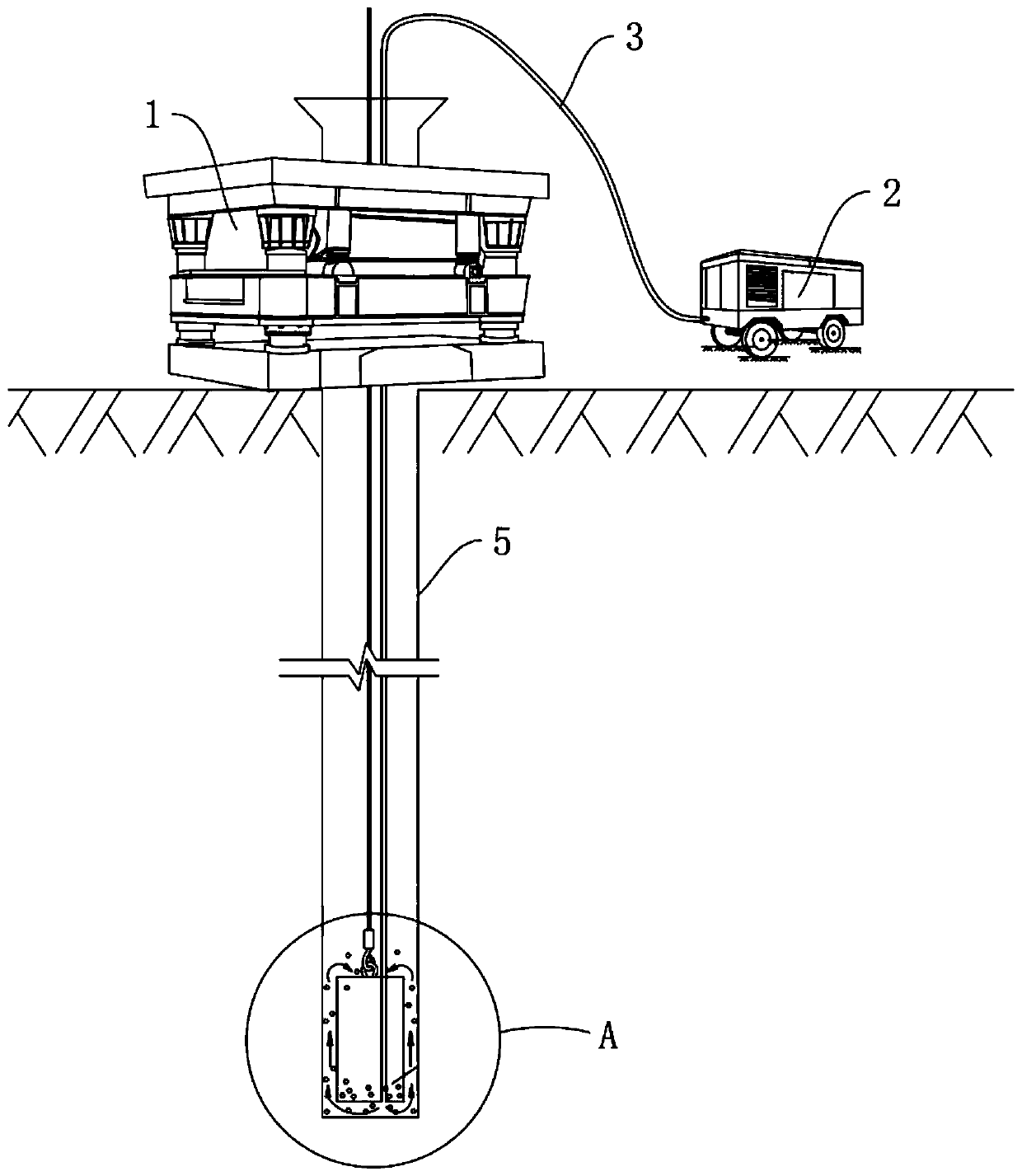 Hole cleaning system and method for cast-in-place pile