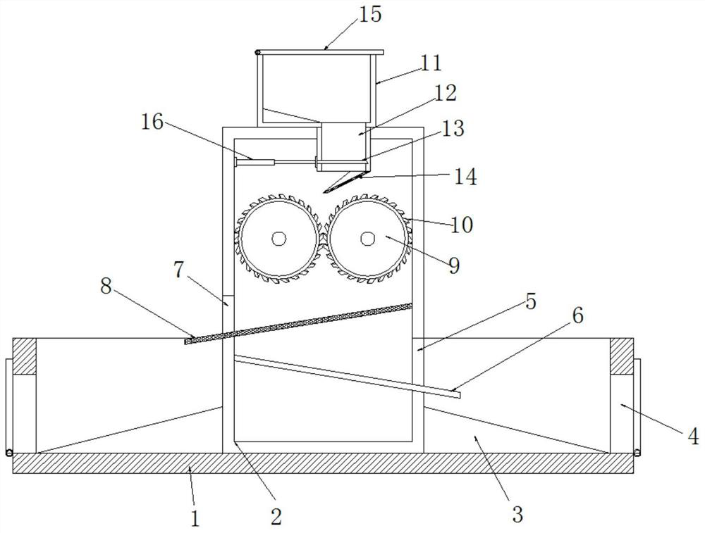 Coal cinder environment-friendly brick raw material crushing device