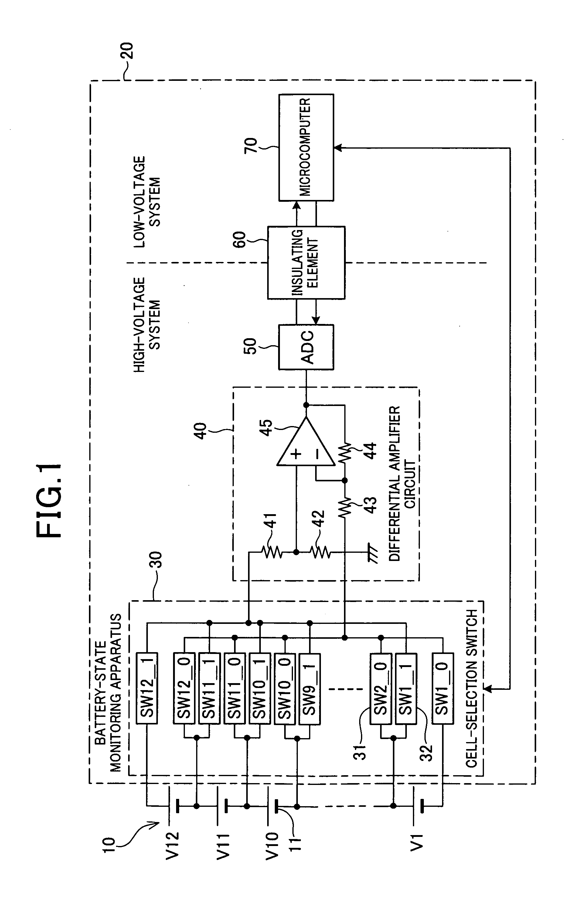 Apparatus for monitoring operation state of battery pack composed of plurality of cells mutually connected in series