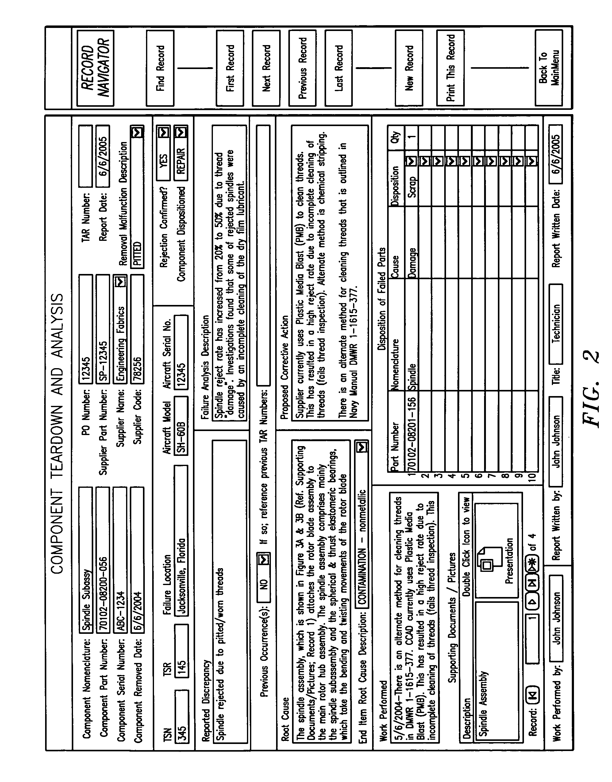 Supplier teardown & analysis reporting system