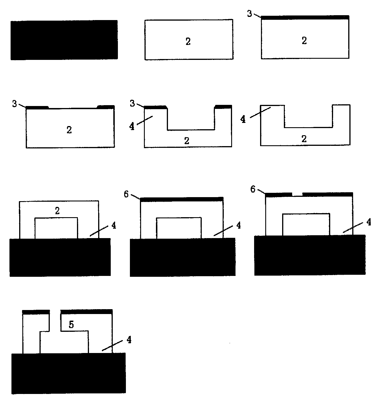 Dry-process deep-etching silicon miero mechanical working method an glass substrate