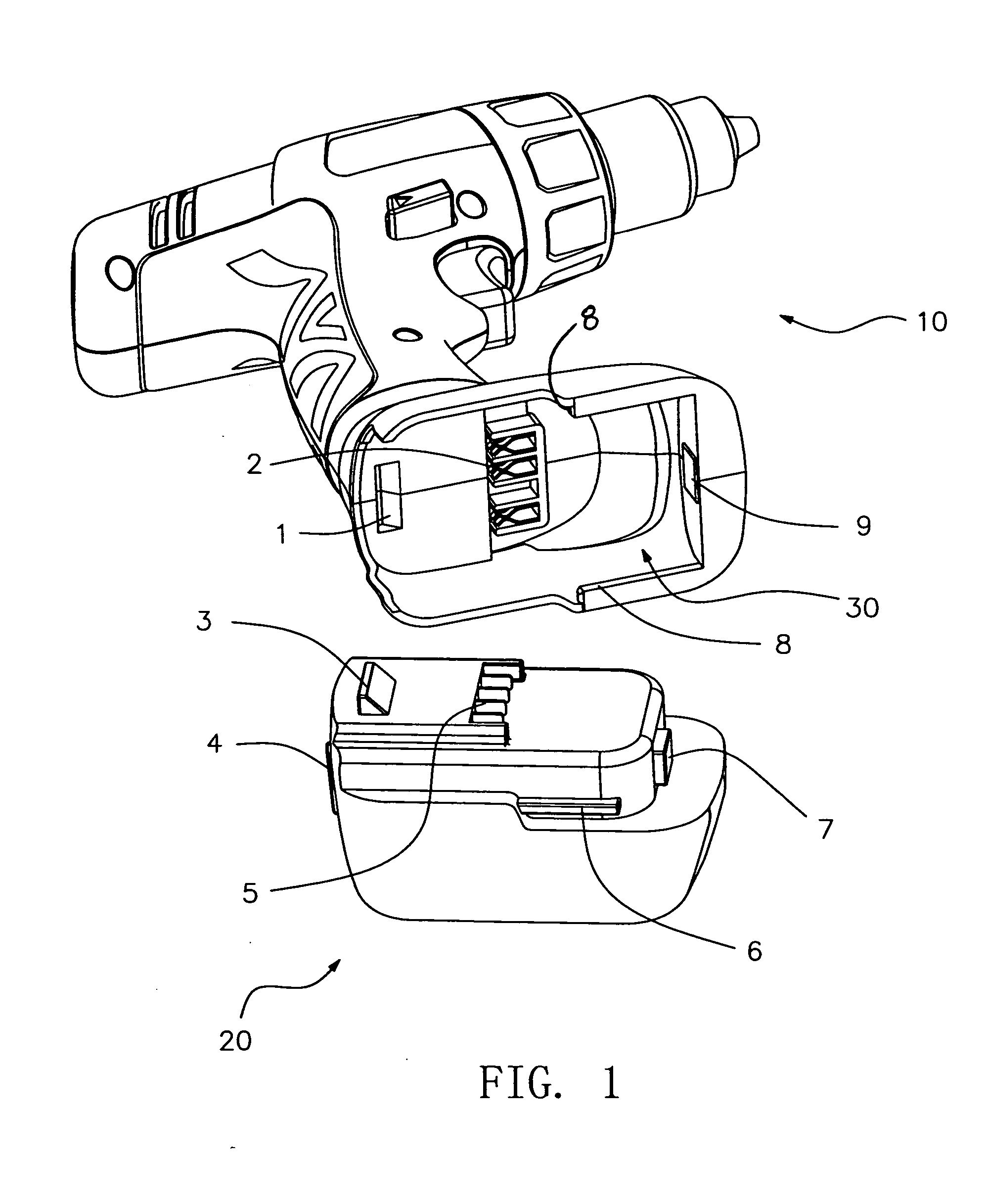 Power tool with battery power supply