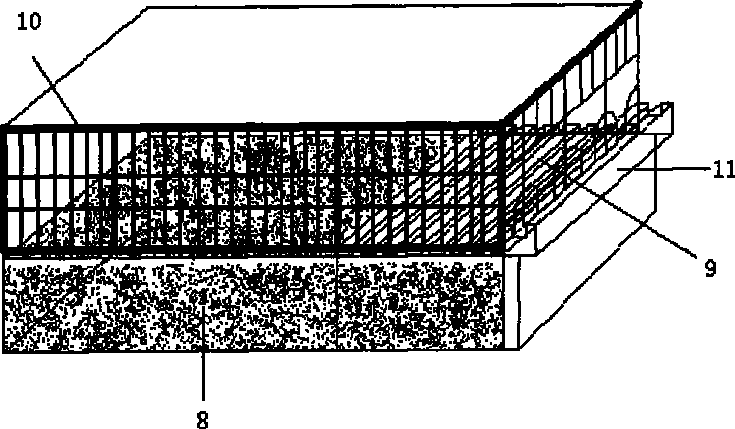 High-rack type pad material fermentation goat colony house for intensive culture