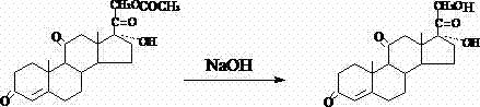 Production process method for cortisone crude product