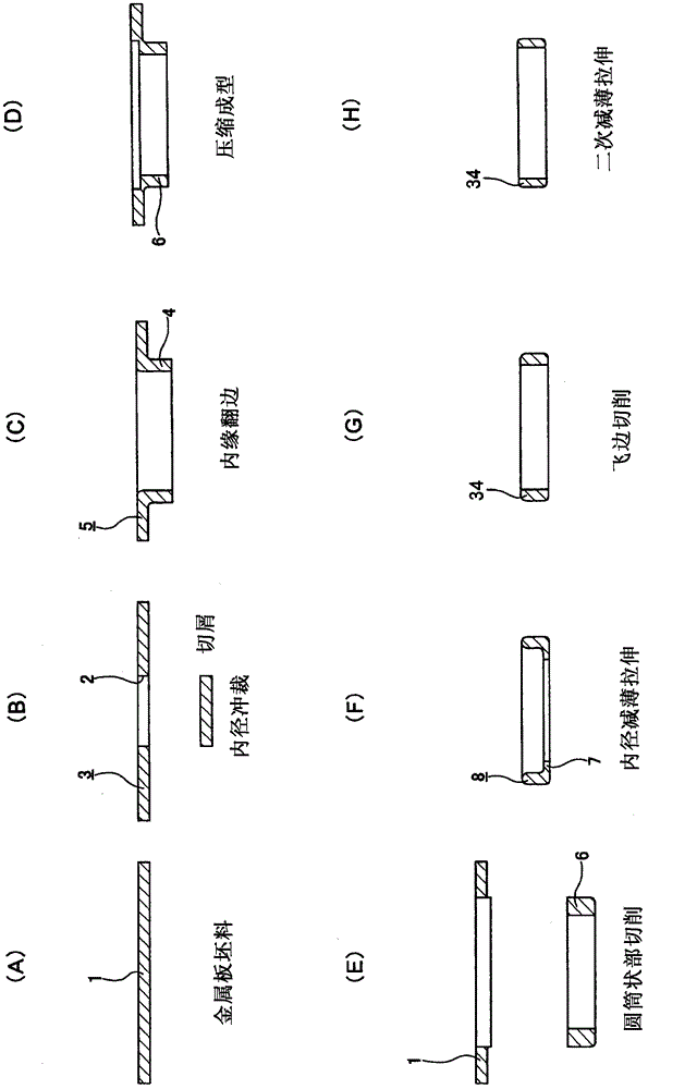 Drawn cup needle roller bearing having a seal ring and its manufacture method